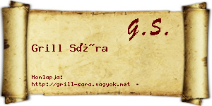 Grill Sára névjegykártya