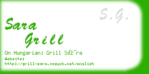 sara grill business card